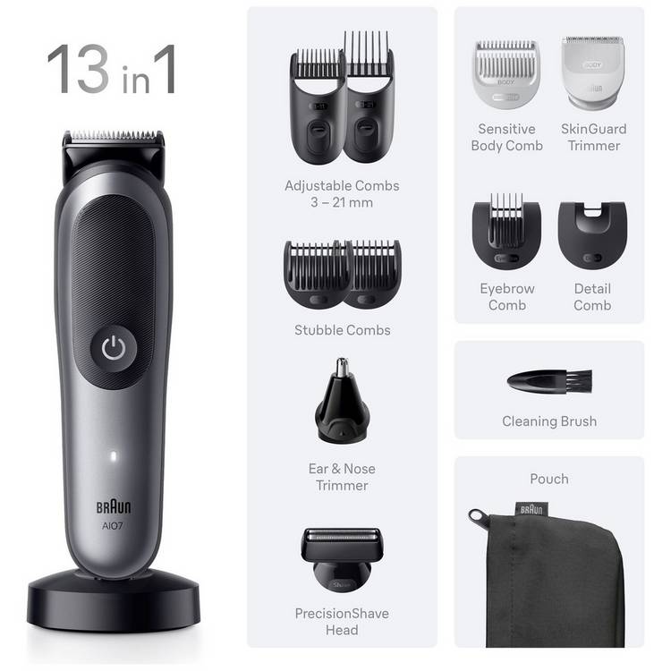 Braun 13-in-1 multi-grooming kit beard and hair clipper, imported from the UK