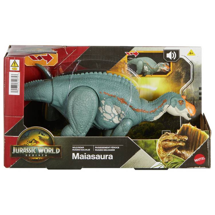 Mattel Wild Roar Maiasaura dinosaur action figure 12.5-inch, UK version