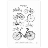 East End Prints Bicyclettes art print A3, UK version