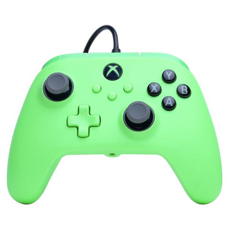 PowerA wired controller in green with Hall Effect thumbsticks, UK version