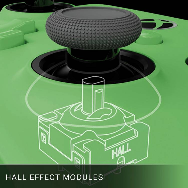PowerA wired controller in green with Hall Effect thumbsticks, UK version
