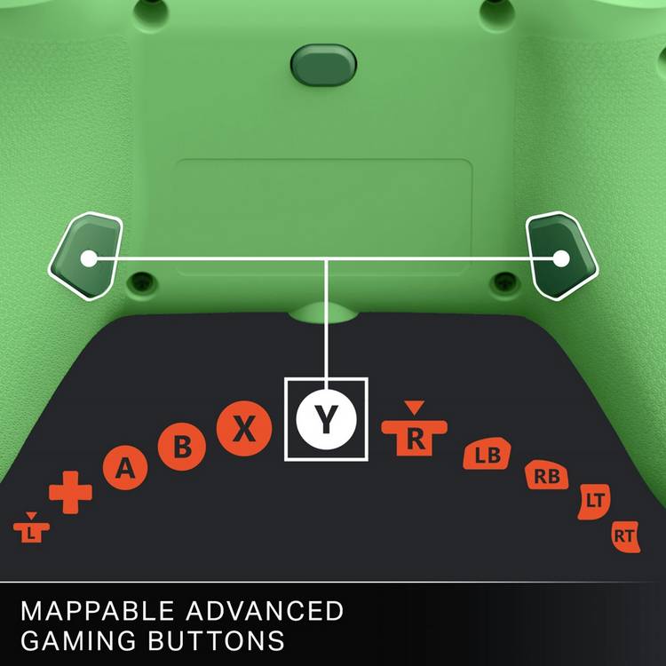 PowerA wired controller in green with Hall Effect thumbsticks, UK version