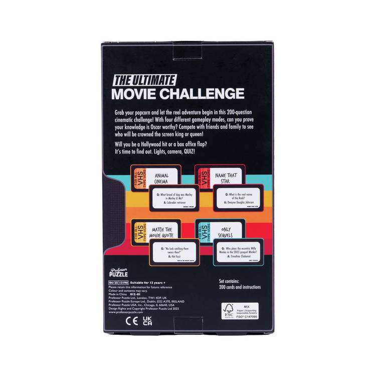 Professor Puzzle Ultimate Movie Quiz Challenge - British product