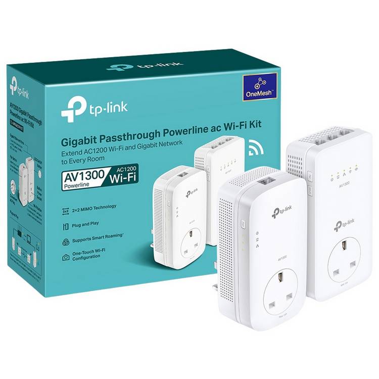 TP-Link AV1300 Powerline Wi-Fi Booster kit - British product