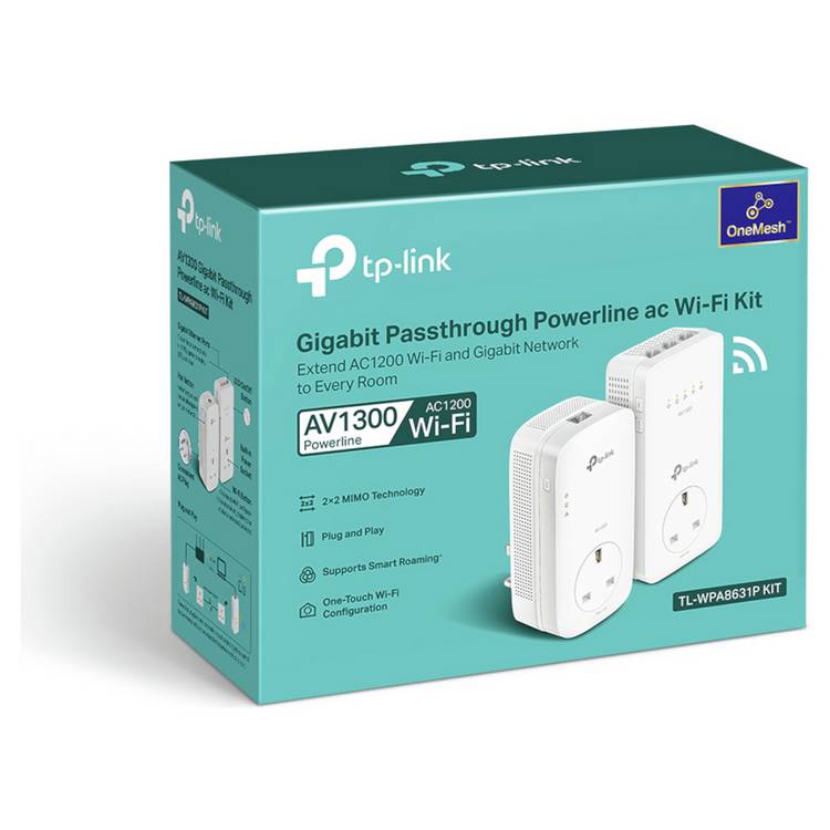 TP-Link AV1300 Powerline Wi-Fi Booster kit - British product