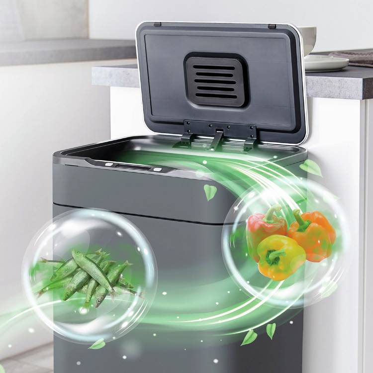 Tower 65 litre sensor bin in grey - British product