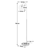 Habitat brass floor lamp with glass shade - British product