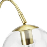 Habitat brass floor lamp with glass shade - British product