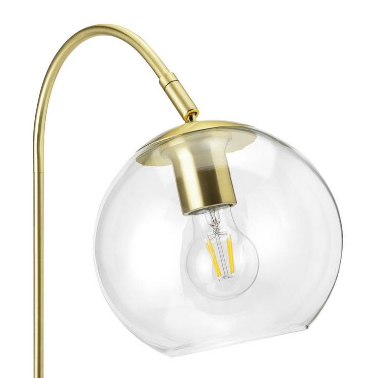 Habitat brass floor lamp with glass shade - British product