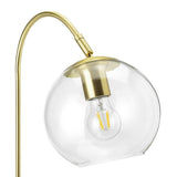 Habitat brass floor lamp with glass shade - British product