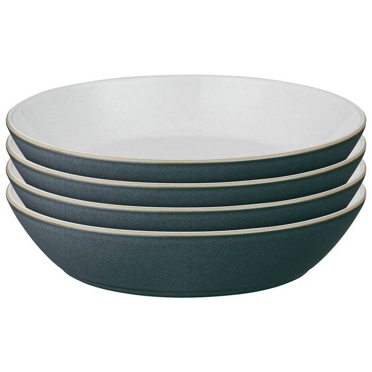 Denby stoneware pasta bowls charcoal 4-piece, imported from the UK