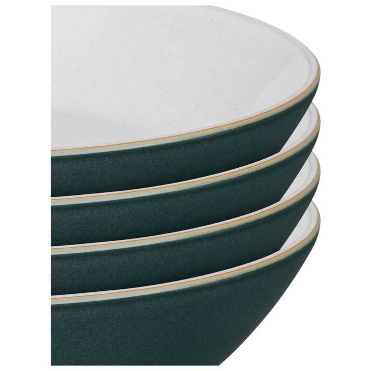 Denby stoneware pasta bowls charcoal 4-piece, imported from the UK