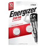 Energizer 2016 lithium coin battery 2 pack - British product