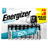 Energizer alkaline AA batteries Max Plus 8 pack, imported from the UK