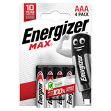 ASDA Energizer Max AAA Alkaline Batteries 4 Pack- Buy online at McGrocer
