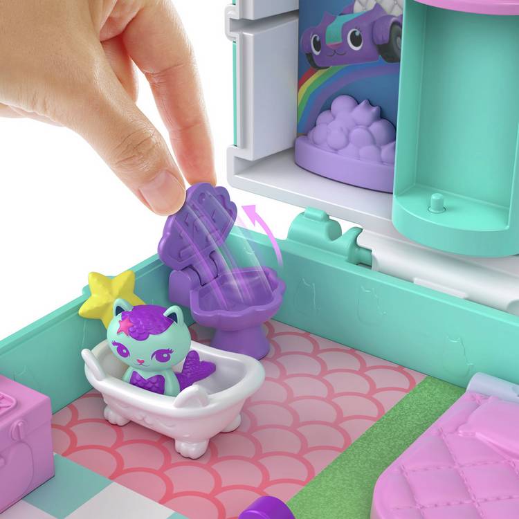 Polly Pocket Gabby's Dollhouse micro dolls compact playset - British product