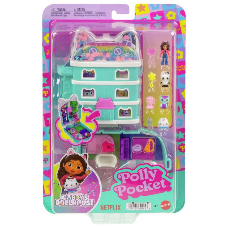 Polly Pocket Gabby's Dollhouse micro dolls compact playset - British product
