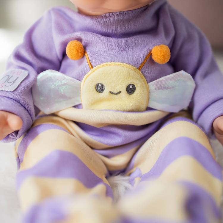 My First Tiny Treasures Busy Bee doll outfit 36cm, imported from the UK