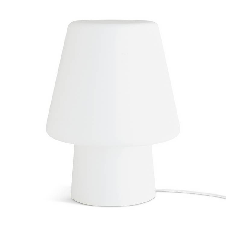 Habitat table lamp Flore Glass XL white, UK version