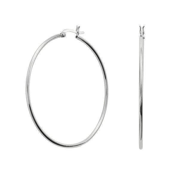 Revere sterling silver hoop earrings 57mm - British product