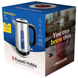 Russell Hobbs quiet boil kettle black 1.7 litre, imported from the UK