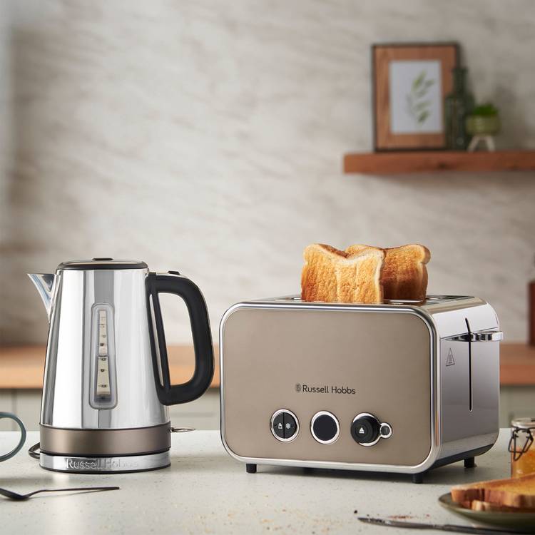 Russell Hobbs Luna Quiet Boil kettle with titanium trim, UK version