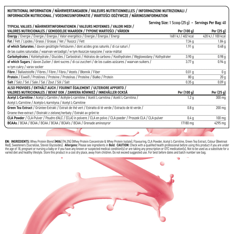 Diet Whey Protein Strawberry Milkshake 1kg