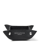 Aspinal Of London mini grained leather tidy tray 9.5cm x 9.5cm - British product