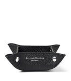 Aspinal Of London mini grained leather tidy tray 9.5cm x 9.5cm - British product