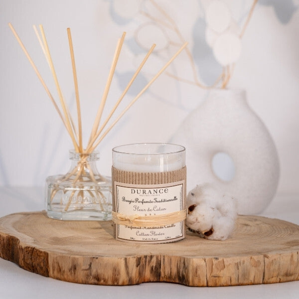 Durance perfumed candle cotton flower 180g - British product
