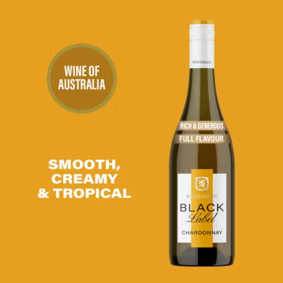 McGuigan Black Label Chardonnay Australian white wine 75cl, imported from the UK
