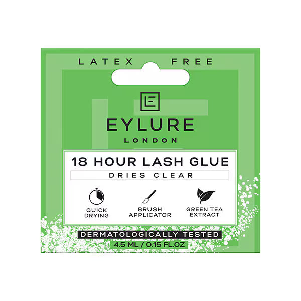 Eylure 18H lash glue 45ml brush applicator, imported from the UK