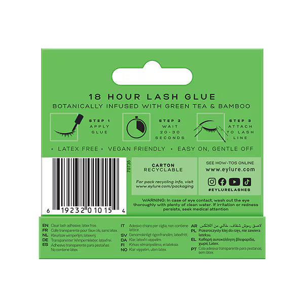 Eylure 18H lash glue 45ml brush applicator, imported from the UK
