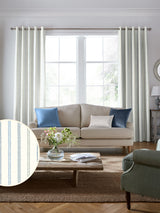 Next Laura Ashley Newport Blue Candy Stripe Made to Measure Curtains- Buy online at McGrocer