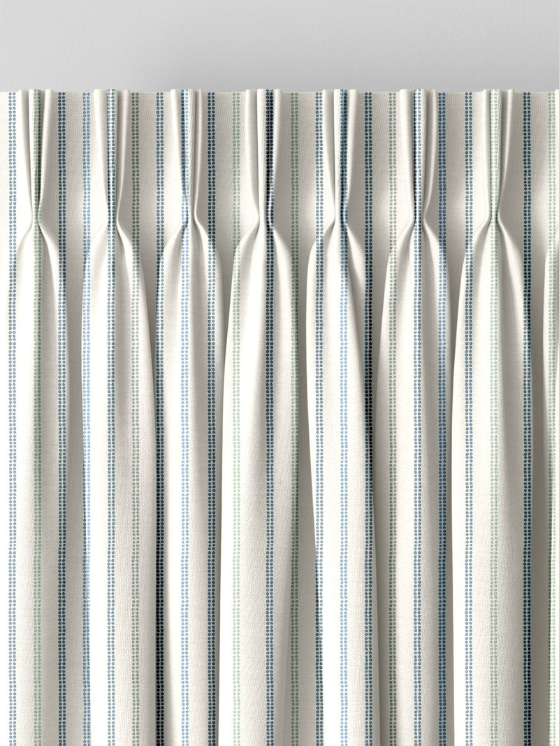 Laura Ashley curtains Blue Candy Stripe - British product