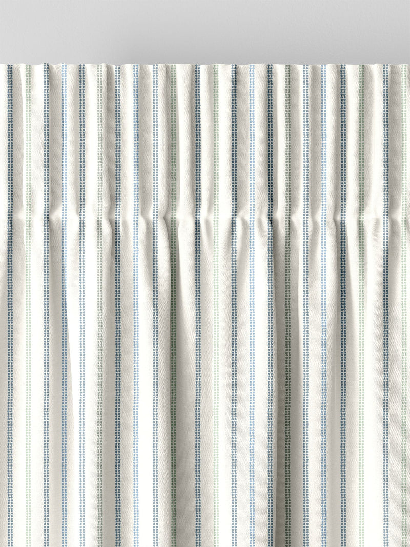 Laura Ashley curtains Blue Candy Stripe - British product