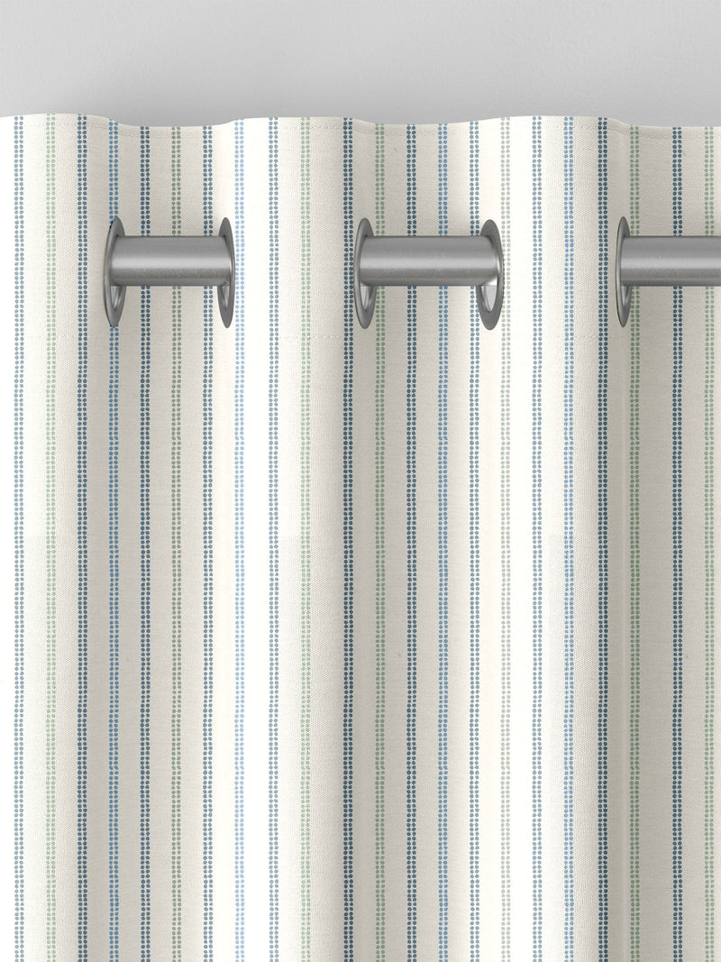 Laura Ashley curtains Blue Candy Stripe - British product