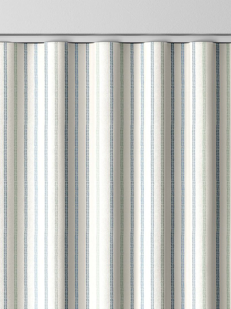 Laura Ashley curtains Blue Candy Stripe - British product