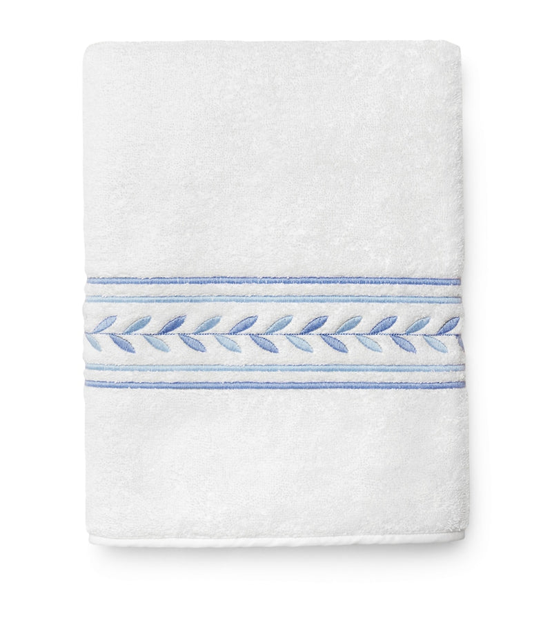 Pratesi hand towel embroidered laurel motif 20x30cm - British product