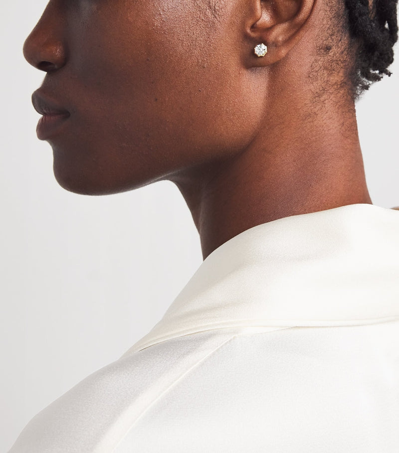 Jade Trau Sophisticate diamond stud earrings, imported from the UK
