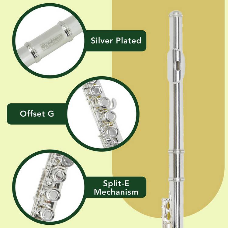 Montreux student flute with case and accessories, UK version