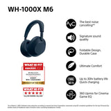 Sony WH-1000XM6 noise-cancelling headphones midnight blue (British brand)