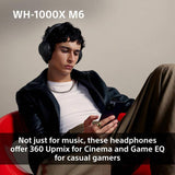 Sony WH-1000XM6 noise-cancelling headphones midnight blue (British brand)