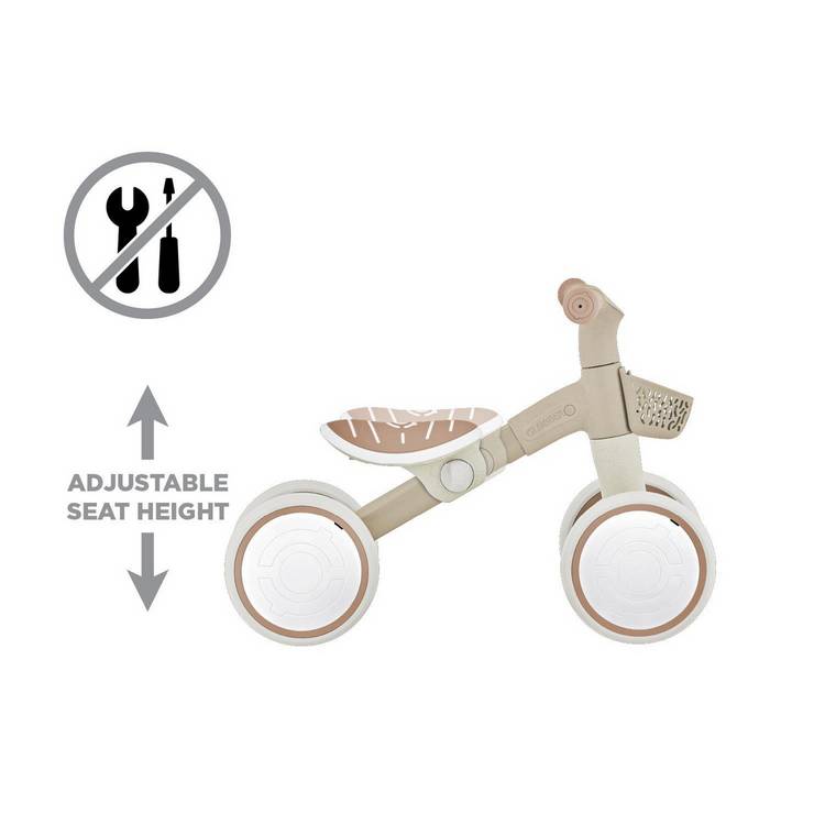 Globber Learning Bike Eco Coconut balance bike, UK version