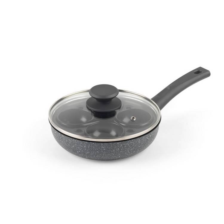 Salter Marblestone non-stick egg pan with lid 20cm, UK version