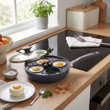Salter Marblestone non-stick egg pan with lid 20cm, UK version