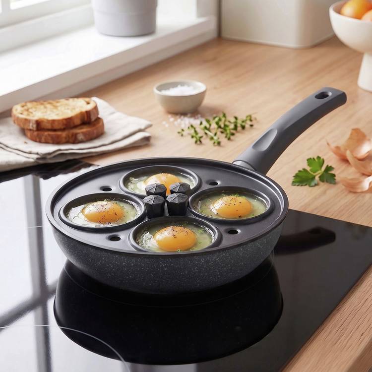 Salter Marblestone non-stick egg pan with lid 20cm, UK version