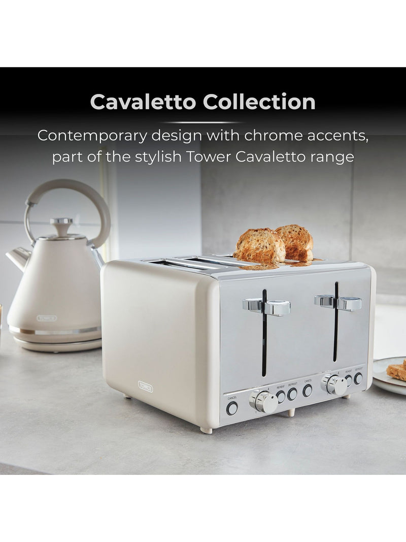 Tower Cream Cavaletto 4-slice toaster - British product