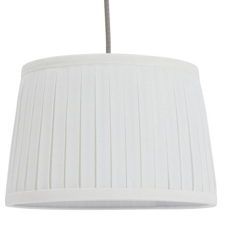 Argos Home pleated lampshade off-white 30cm (British brand)