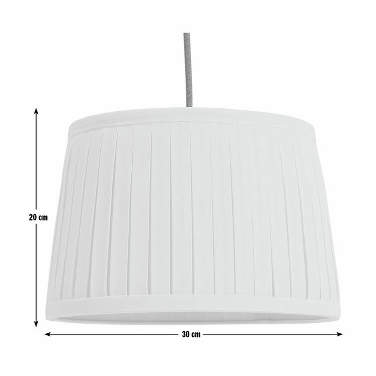Argos Home pleated lampshade off-white 30cm (British brand)